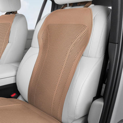 Ventilated Perforated Breathable Car Seat Cushion Universal Back Seat Cover For 5-Seater Cars, Front Seat Cushion Black, Front Seat Cushion Red, Front Seat Cushion Brown, Backrest Cushion Black, Backrest Cushion Red, Backrest Cushion Brown