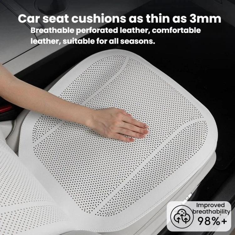 Ventilated Perforated Breathable Car Seat Cushion Universal Back Seat Cover For 5-Seater Cars, Front Seat Cushion Black, Front Seat Cushion Red, Front Seat Cushion Brown, Backrest Cushion Black, Backrest Cushion Red, Backrest Cushion Brown