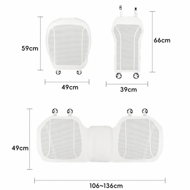 Ventilated Perforated Breathable Car Seat Cushion Universal Back Seat Cover For 5-Seater Cars, Front Seat Cushion Black, Front Seat Cushion Red, Front Seat Cushion Brown, Backrest Cushion Black, Backrest Cushion Red, Backrest Cushion Brown