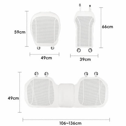 Ventilated Perforated Breathable Car Seat Cushion Universal Back Seat Cover For 5-Seater Cars, Front Seat Cushion Black, Front Seat Cushion Red, Front Seat Cushion Brown, Backrest Cushion Black, Backrest Cushion Red, Backrest Cushion Brown