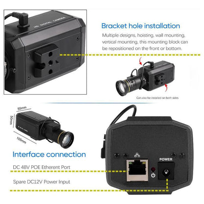 Vanxse 4MP Ultra HD 5-50mm Zoom Lens PoE Network Camcorder, BX550