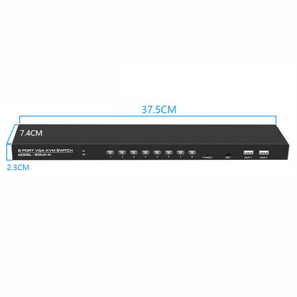 8 Input 1 Output VGA KVM Converter Multiple Computer Hosts Sharing Monitor Switcher With IR Remote Controller, FJGEAR 810UK-M
