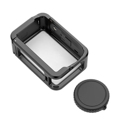 For DJI Osmo Action 6 Aluminum Alloy Cage Expandable Protective Frame with Silicone Lens Cap, Alloy Cage
