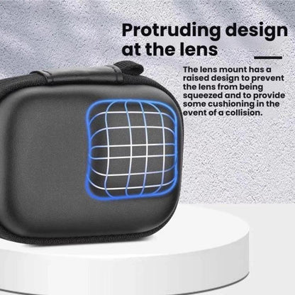 For DJI Osmo Action 6 PU Storage Case Water-Resistant Camera Bag with Carabiner