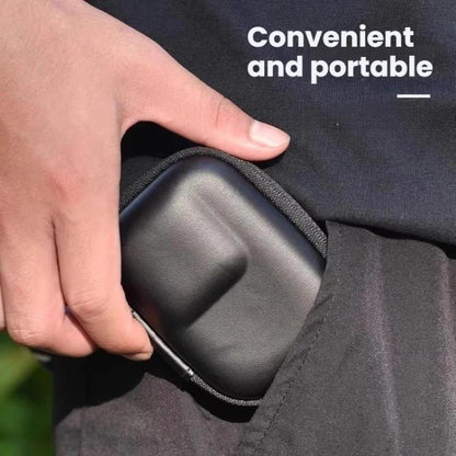 For DJI Osmo Action 6 PU Storage Case Water-Resistant Camera Bag with Carabiner