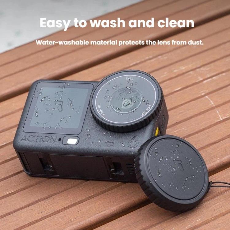 For DJI Osmo Action 6 Silicone Lens Cap Scratch-Resistant Protective Cover, Lens Cap