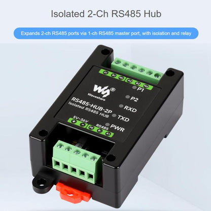 Industrial Isolated 2CH Hub Rail Wide Baud Rate Repeater, 32157