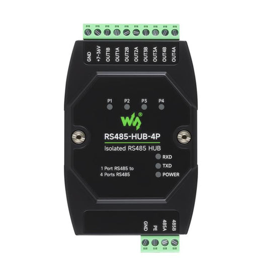 Industrial Isolated 4CH Hub Rail Wide Baud Rate Repeater, 32247