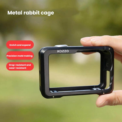 kozzo DJ101 Metal Rabbit Cage Sports Camera Dual Opening Aluminum Alloy Expanding Protective Bezel, For DJI Osmo Action 6
