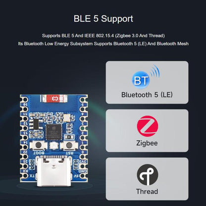 Mini Development Board Support Bluetooth / Zigbee / Thread Wireless Communication, WAVESHARE ESP32-H2-Zero, WAVESHARE ESP32-H2-Zero-M With Pin