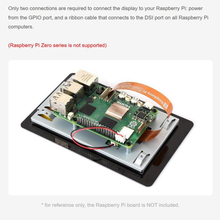 For Raspberry Pi WAVESHARE 5 inch Capacitive 5-point Touch IPS Display 2, 32383