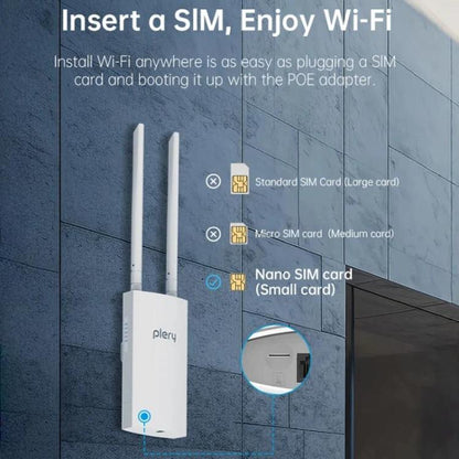 COMFAST Plery R702 Outdoor 4G LTE Wireless Router IP66 Waterproof Universal SIM Support, EU Plug, US Plug, UK Plug, AU Plug
