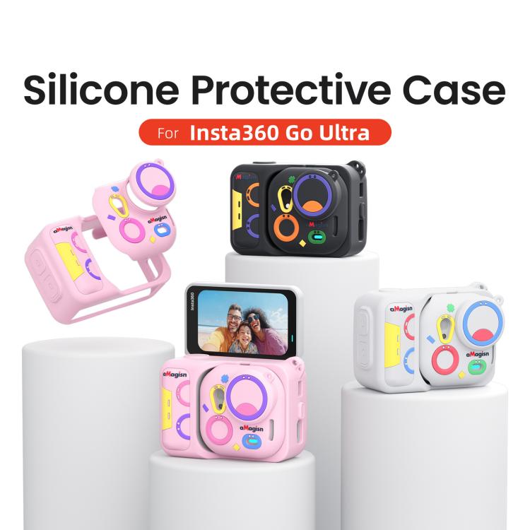 For Insta360 Go Ultra aMagisn Colorful Silicone Case Fun Durable Camera Skin Cover
