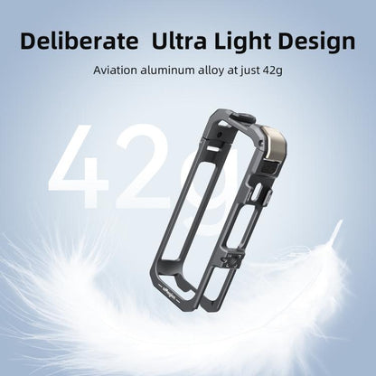 For Insta360 X4 Air aMagisn Quick-Release Metal Cage Wind Noise Reduction Expandable Frame with Lens Cap, Metal Cage