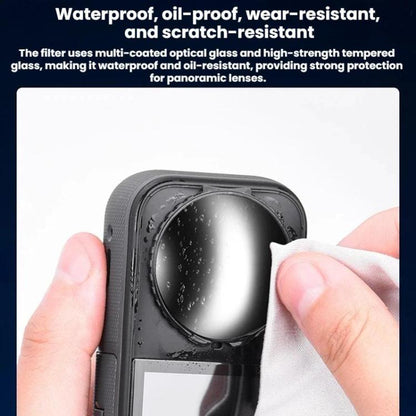 For Insta360 X5 BRDRC Action Camera Protective Filter Glass Neutral Density Filter, ND16, ND32, ND64