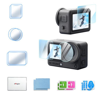 For DJI Osmo Action 6 aMagisn 9H Hardness Tempered Glass Screen Protector, 1 Pack, 2 Packs
