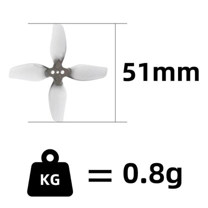 For DJI Neo 2 RCSTQ 2pairs Spiral Four Blade Propeller Replacement Blades Wing Blades