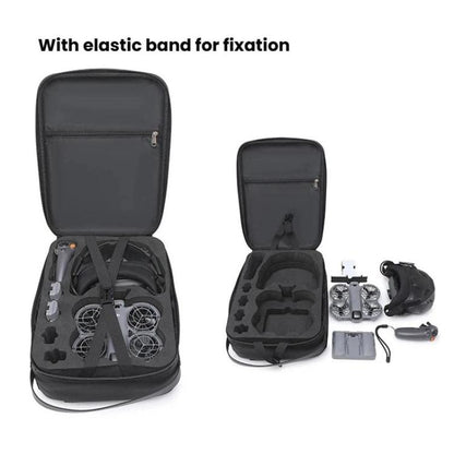 For DJI Neo 2 BKano Physical Smooth Flying Kit Organizer Bag Double Shoulder Hard Shell Bag, Shoulder Bag(Dark Gray)