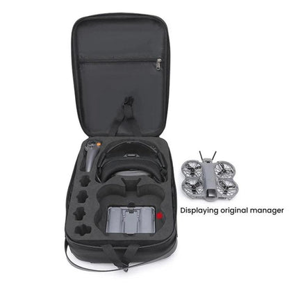 For DJI Neo 2 BKano Physical Smooth Flying Kit Organizer Bag Double Shoulder Hard Shell Bag, Shoulder Bag(Dark Gray)