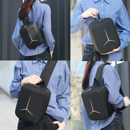For DJI Neo 2 BKano Outdoor Portable Hard Shell Smooth Fly Kit Organizer Bag Mini Chest Bag, Chest Bag(Black)