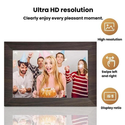 10.1 inch WiFi Touch Digital Photo Frame Landscape/Portrait Standing Photo Transfer Smart Display