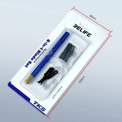 Multi-functional Mobile Phone Repair Blade Set Pry IC Chip CPU Layers Scrape Edge Rubber Degumming Tool, TK5