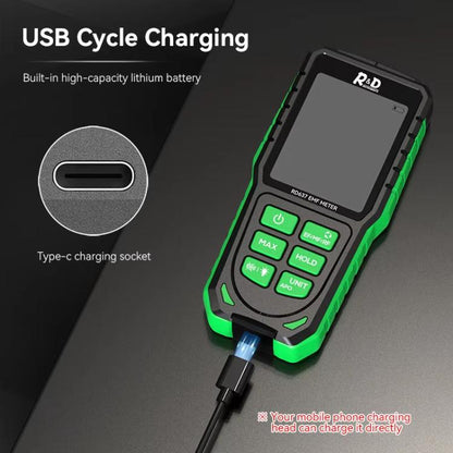 R&D INSTRUMENTS RD637 3 In 1 Digital Display Alarm Rechargeable Electromagnetic Radiation Tester, RD637