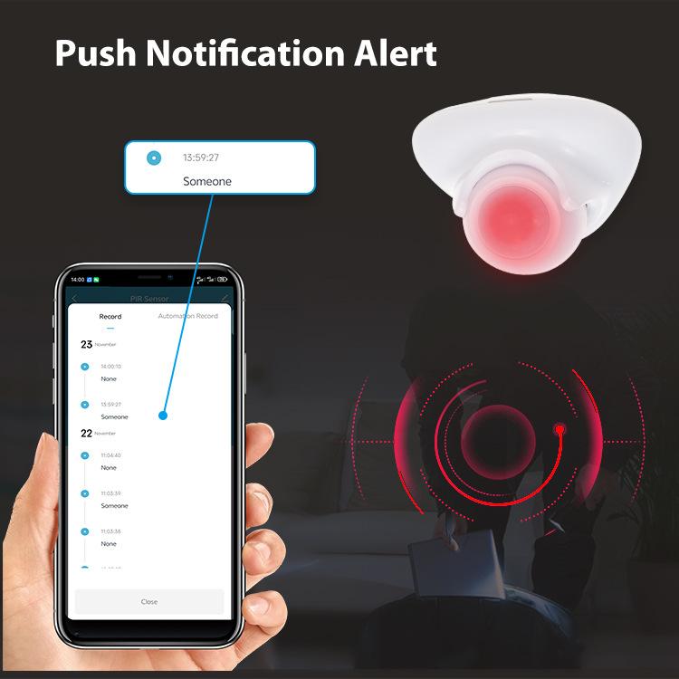 Matter Thread USB-C Power PIR Motion Sensor Smart Home System Compatible With Tuya App Remote Control, PIR Motion Sensor