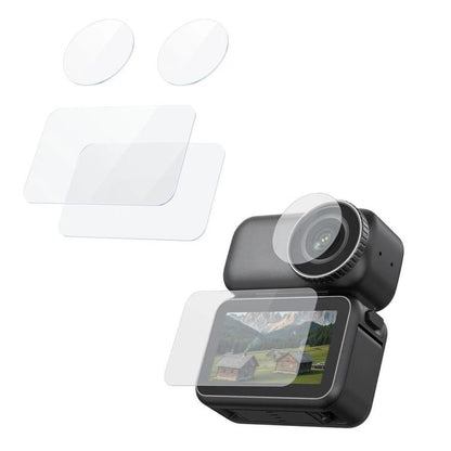 For DJI Osmo Nano TELESIN Tempered Glass Screen Protector + Camera Lens Soft Film, For DJI Osmo Nano 2sets