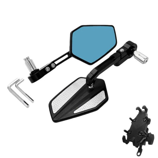 Motorcycle Universal Blue Glass Rearview Mirror Modification Parts