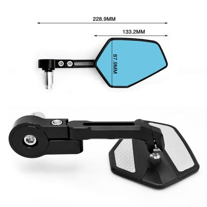 Motorcycle Universal Blue Glass Rearview Mirror Modification Parts
