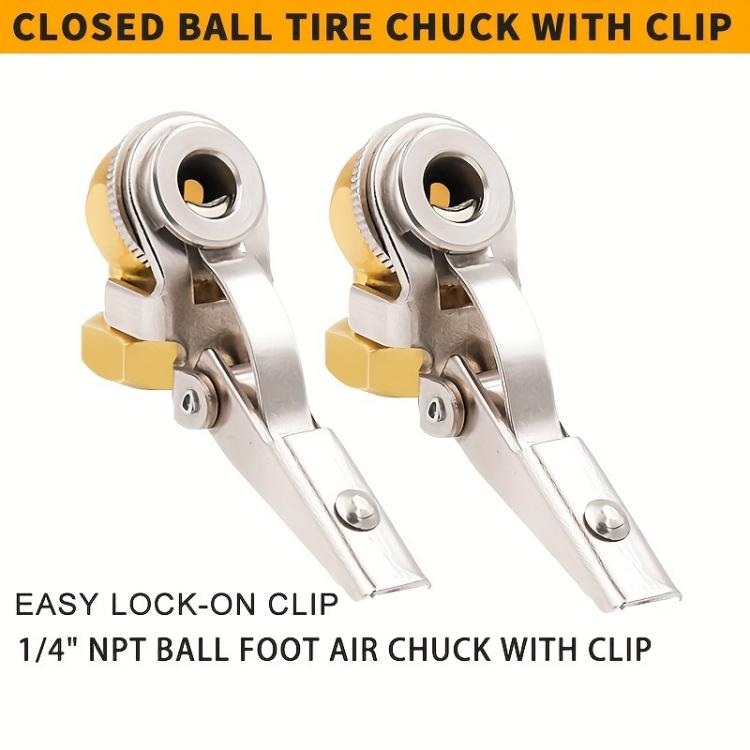 2pcs Car Tire Repair Inflation Chuck Internal Thread Air Inflator