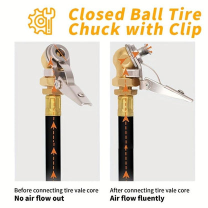2pcs Car Tire Repair Inflation Chuck Internal Thread Air Inflator