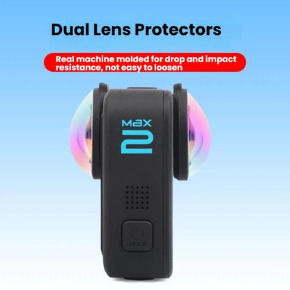 For GoPro MAX2 Optical Glass Lenses Dual Lens Protectors Anti-Fog & Scratch-Resistant Camera Lens Cap, Glass Lenses