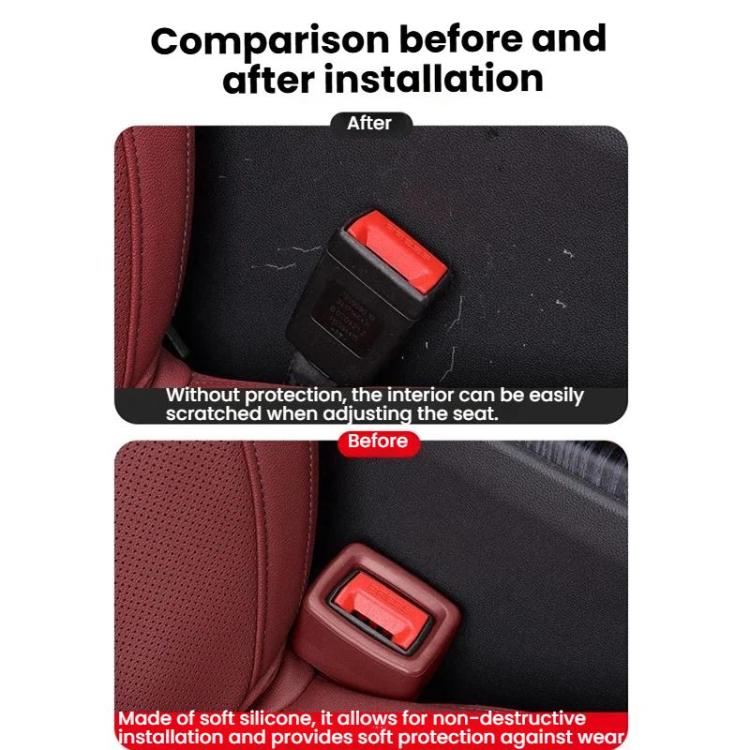 2pcs Universal Car Seat Belt Buckle Holder Seat Belt Bracket