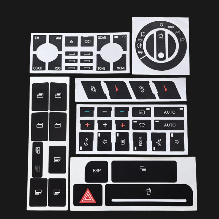 Automotive Button Crack Repair Sticker Set For Audi A4 / B6 / B7 / A6 / A2 / A3, 1, 2