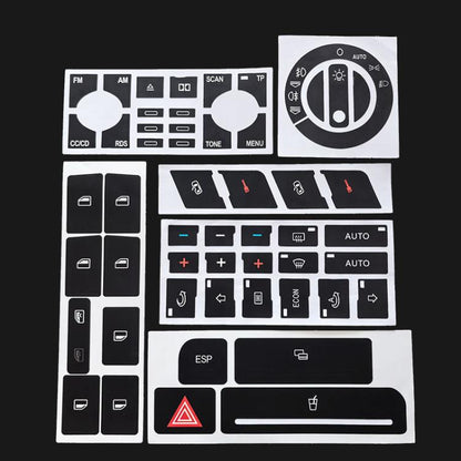 Automotive Button Crack Repair Sticker Set For Audi A4 / B6 / B7 / A6 / A2 / A3, 1, 2