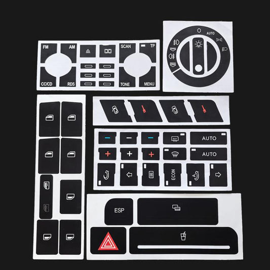 Automotive Button Crack Repair Sticker Set For Audi A4 / B6 / B7 / A6 / A2 / A3, 1, 2