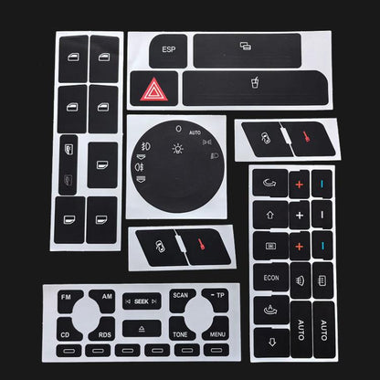 Automotive Button Crack Repair Sticker Set For Audi A4 / B6 / B7 / A6 / A2 / A3, 1, 2