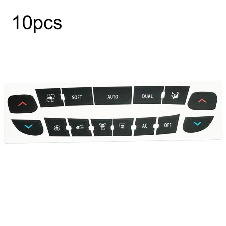 For Renault Megane / Master / Scenic 10pcs Air Conditioning Control Panel Button Repair Stickers, AC Button Repair Stickers