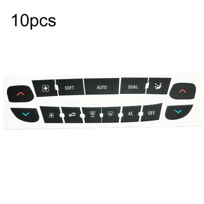 For Renault Megane / Master / Scenic 10pcs Air Conditioning Control Panel Button Repair Stickers, AC Button Repair Stickers