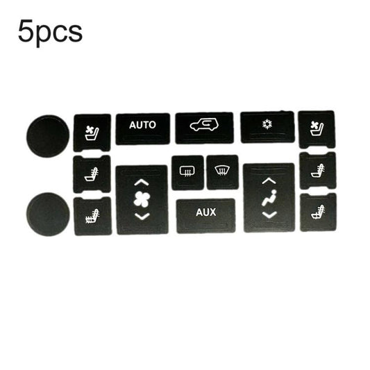 For Cadillac Escalade EXT / ESV 2007-2014 5pcs Air Conditioning Button Repair Stickers, AC Button Repair Stickers