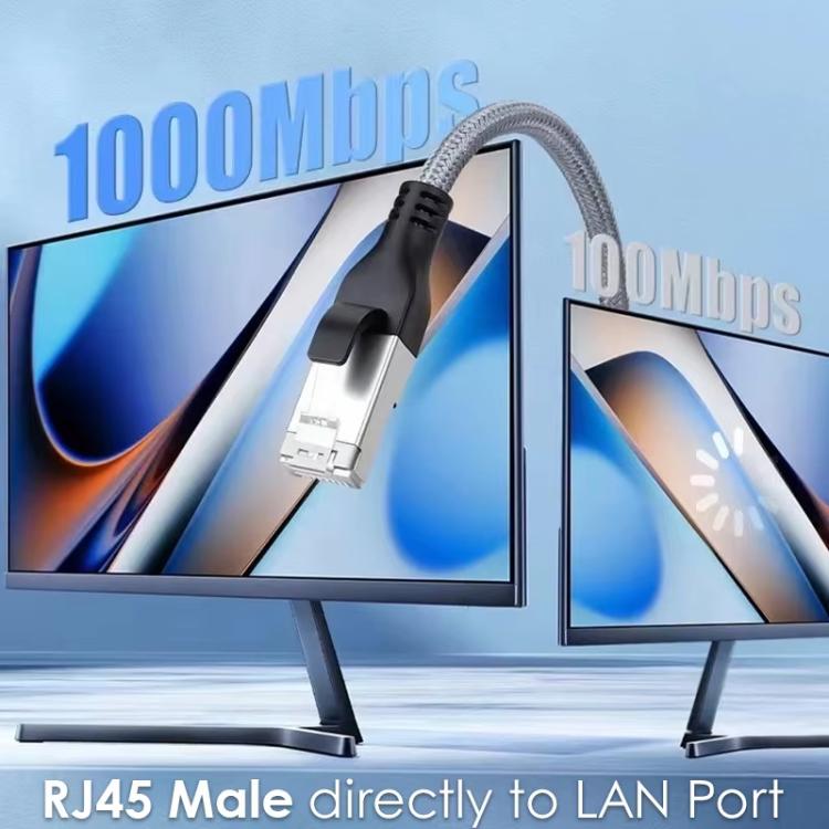USB-C/USB 3.0 To RJ45 Gigabit Ethernet Cable LAN Converter, 2-in-1 Ethernet Cable