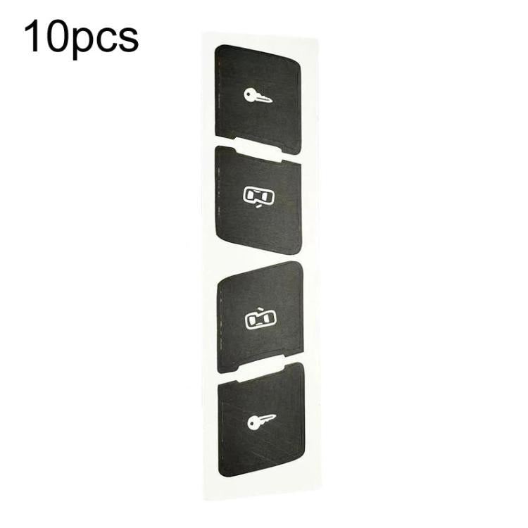 For Audi A3L 10pcs Matte Car Door Lock Control Switch Repair Stickers