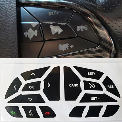 For Dodge 2016-2022 10pcs Car Steering Whee Button Repair Stickers