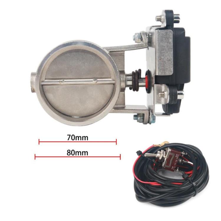 Electrically Controlled Exhaust Valve For Cars & Motorcycles Automotive Modified Valve Body, Electric Motor, 2 inch 51mm, 2.25 inch 60mm, 2.5 inch 63mm, 2.75 inch 70mm, 3 inch 76mm