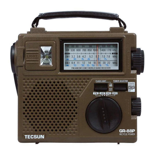 TECSUN GR-88P Portable Hand Crank Emergency Radio With FM/MW/SW