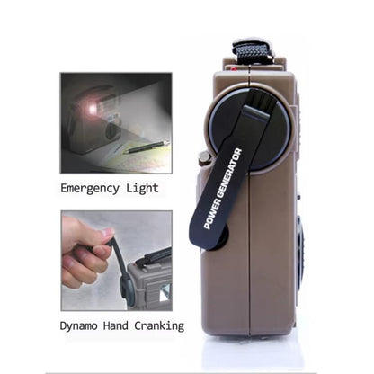 TECSUN GR-88P Portable Hand Crank Emergency Radio With FM/MW/SW