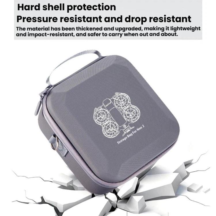 For DJI Neo 2 Host Hard Case Organizer Outdoor Portable Storage Bag, Handbag (Gray)