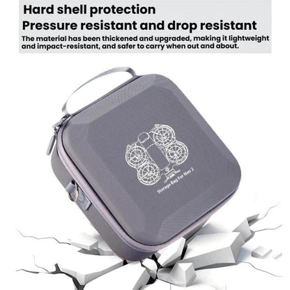 For DJI Neo 2 Host Hard Case Organizer Outdoor Portable Storage Bag, Handbag (Gray)